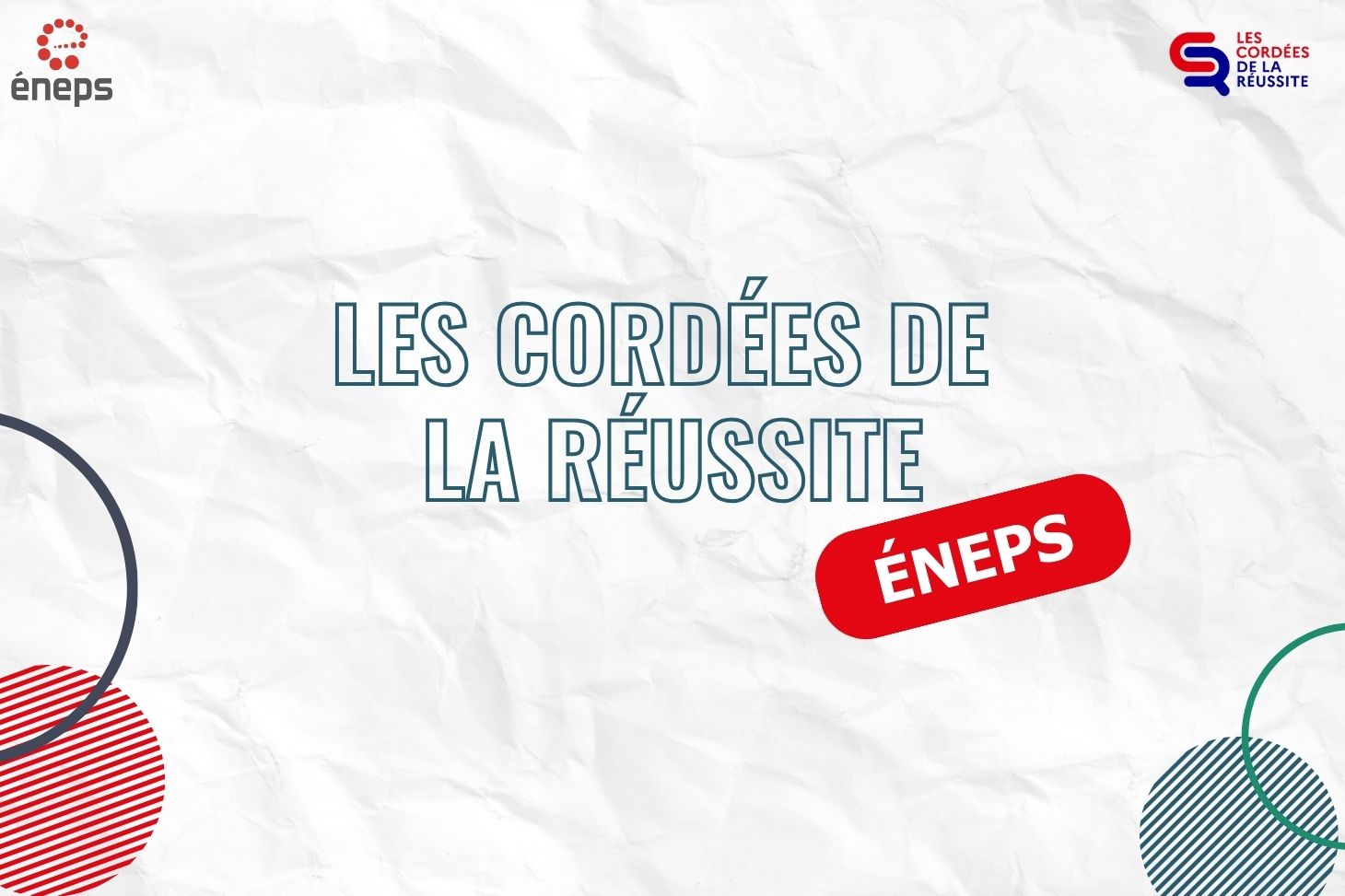 Visuel des Cordées de la Réussite avec l'ENEPS